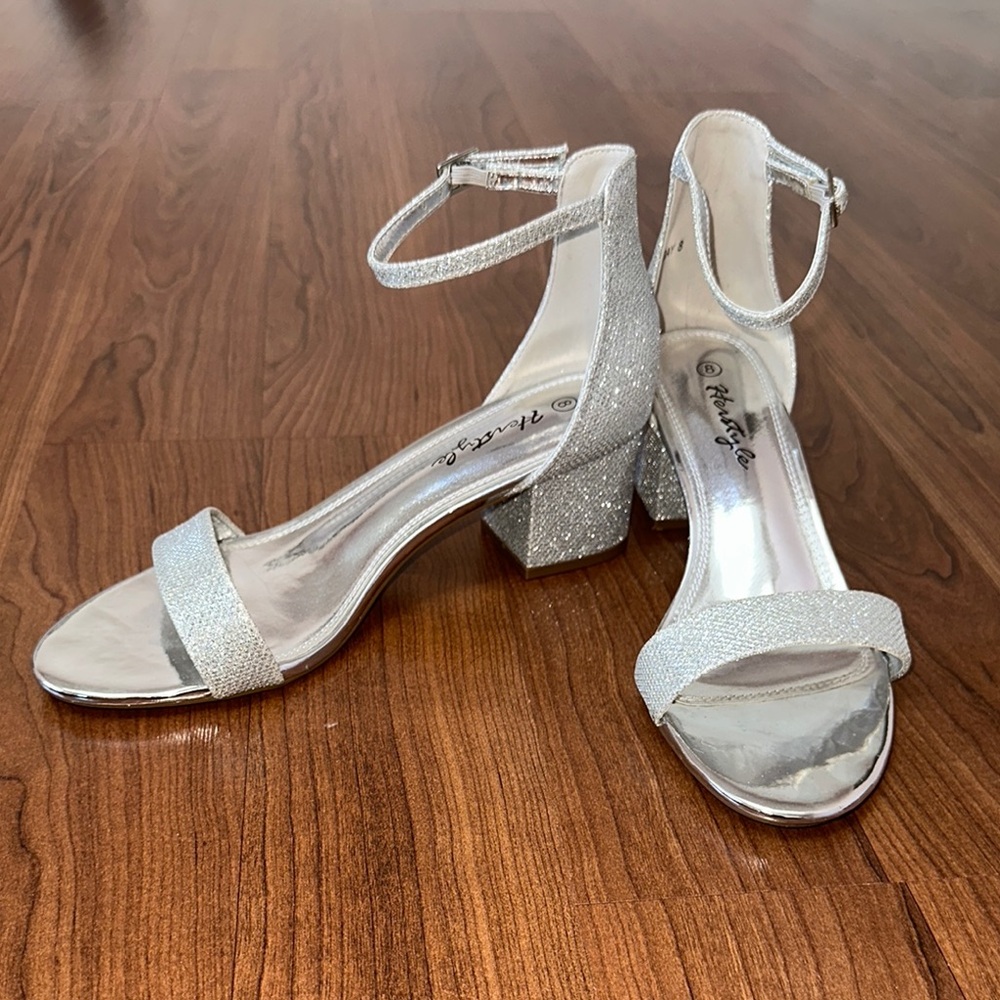 Sparkly Silver Heels